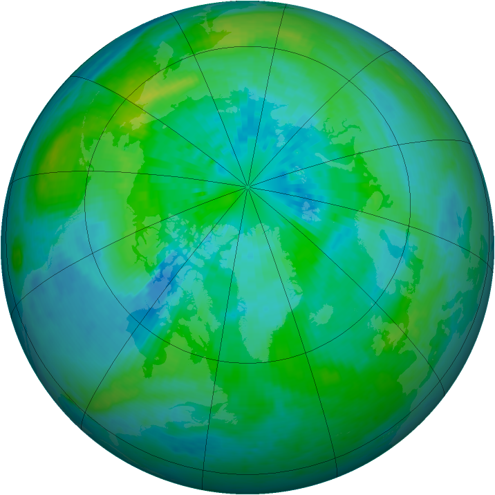 Arctic ozone map for 24 September 2001
